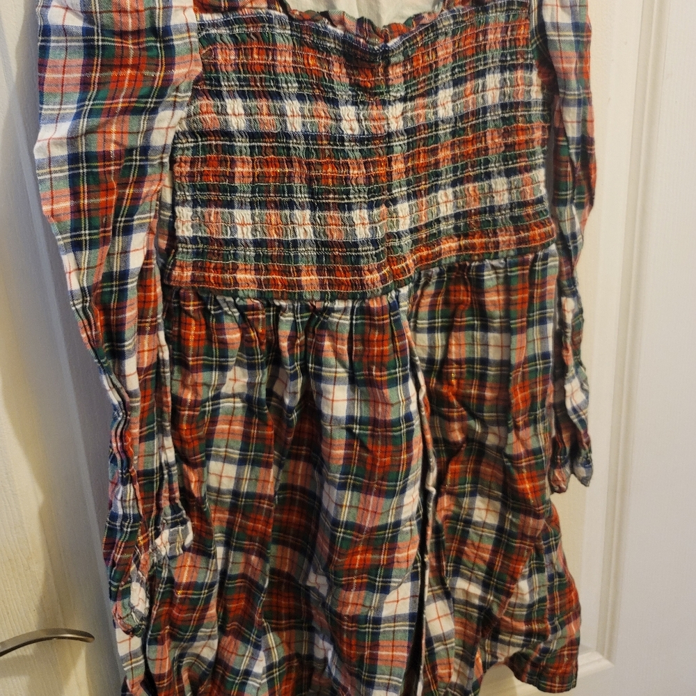 Kids Gap holiday dress red,green,white.